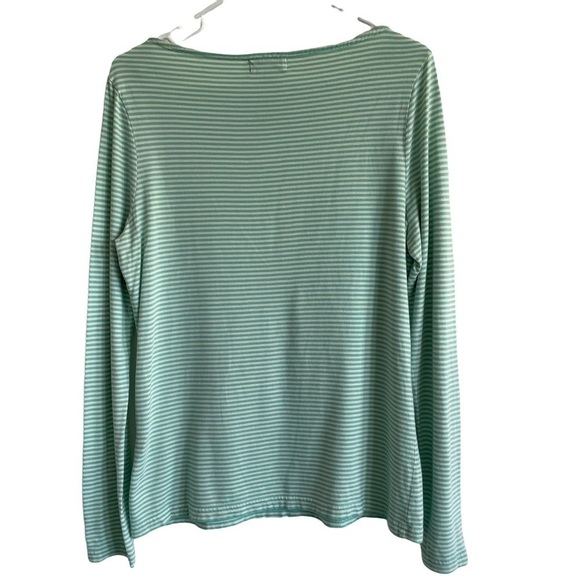 VINEYARD VINES STRIPED LONG SLEEVE PIMA COTTON TOP - Picture 4 of 6